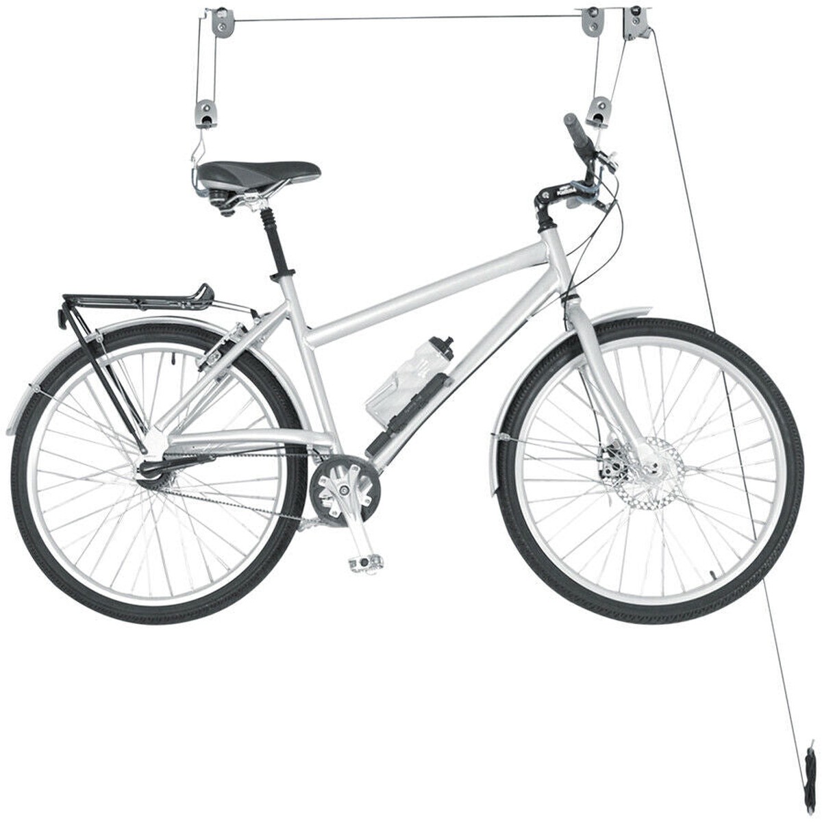 Delta Single Bike Ceiling Hoist with Straps - 1 Bike